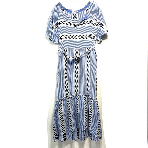 Lemlem Kesiti Butterfly Kaftan In Blue Medium P324 - Picture 3 of 10